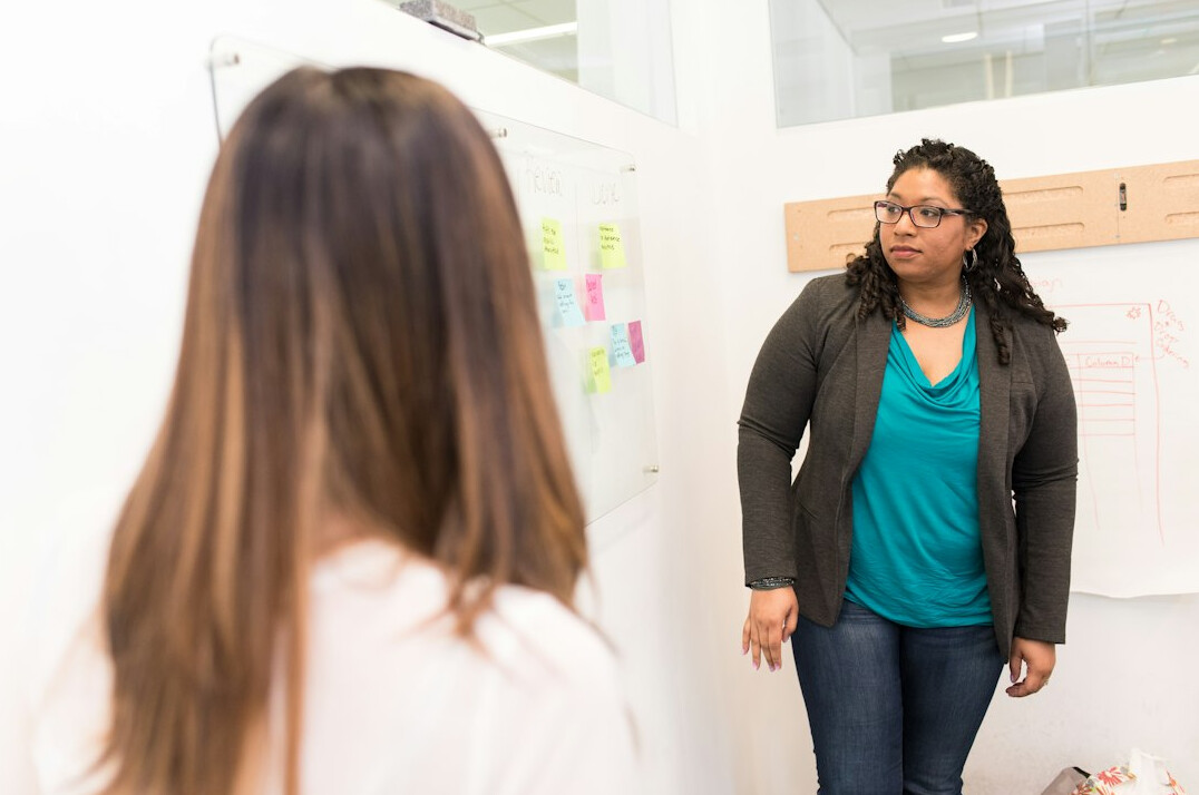 mentor guiding employee