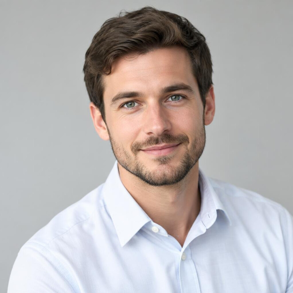Portrait of a young man in a shirt